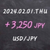 20024.02.01 USD/JPY FX 매매 결과