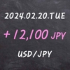 2024.02.20 USD/JPY FX 매매 결과