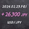 2024.02.23 USD/JPY FX 매매 결과