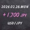 2024.02.26 USD/JPY FX 매매 결과